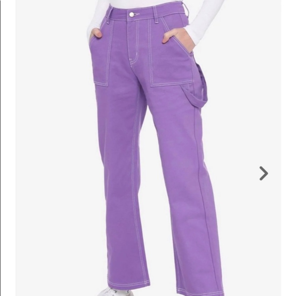 Hot Topic Strap Carpenter Pants Purple Lavender